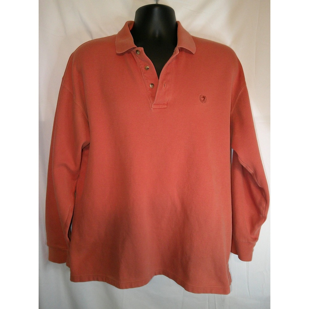 Duck Head Long Sleeve Heavyweight Polo‎ Shirt Casual Everyday Top Mens Size L